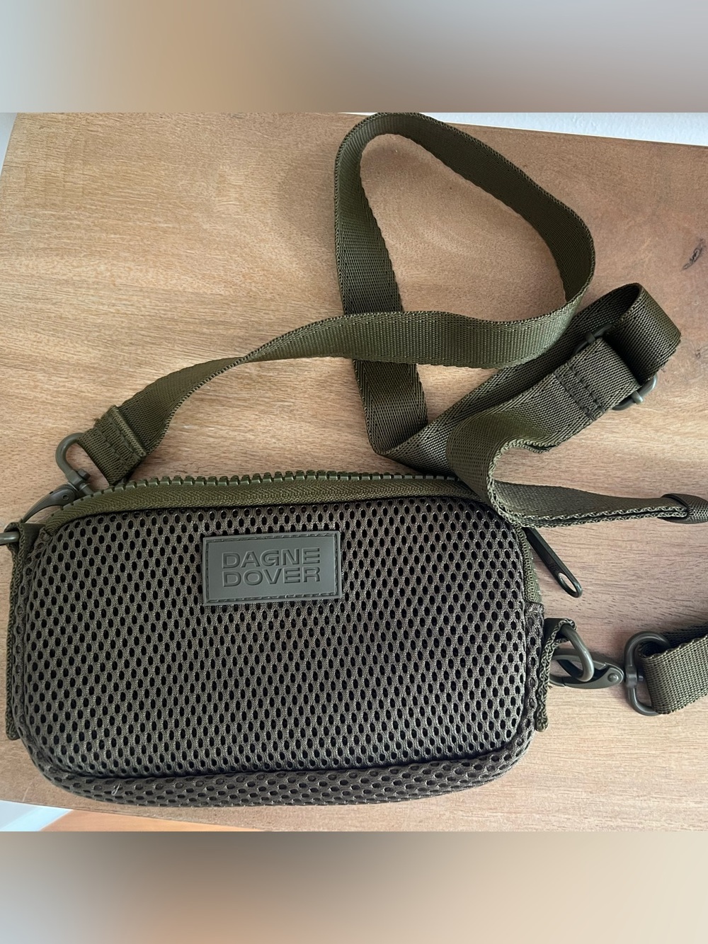 Dagne Dover Mara Phone Sling in Dark Moss Air Mesh